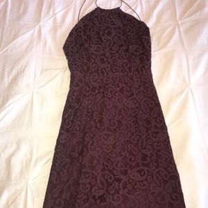 Open Back Mauve Lace Dress